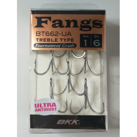Jual Treble Hook BKK Fangs 6076 Hook BKK Fangs 3x Strong 2 4 6 8 fang  casting