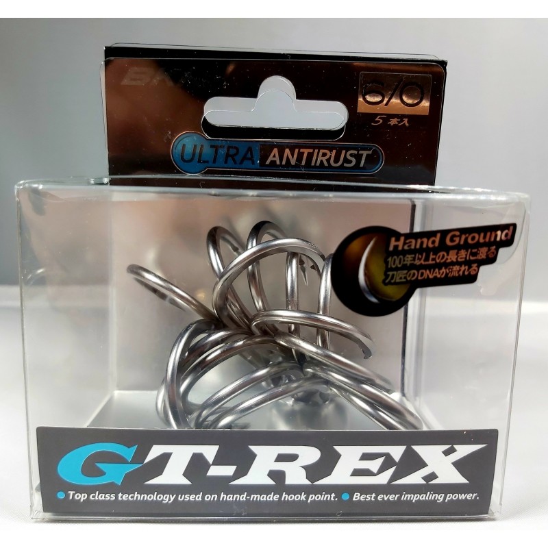 BKK GT-REX Treble Hook, 6/0, 5-Pack, 7X